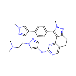 CN(C)CCn1cc(Nc2ncc3c(n2)-c2c(nn(C)c2-c2ccc(-c4cnn(C)c4)cc2)CC3)cn1 ZINC000205270396