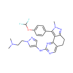 CN(C)CCn1cc(Nc2ncc3c(n2)-c2c(nn(C)c2-c2ccc(OC(F)F)cc2)CC3)cn1 ZINC000169702316