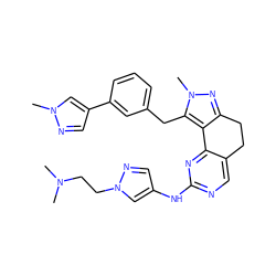 CN(C)CCn1cc(Nc2ncc3c(n2)-c2c(nn(C)c2Cc2cccc(-c4cnn(C)c4)c2)CC3)cn1 ZINC000224949283