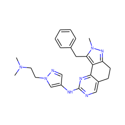 CN(C)CCn1cc(Nc2ncc3c(n2)-c2c(nn(C)c2Cc2ccccc2)CC3)cn1 ZINC000141180279