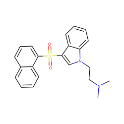 CN(C)CCn1cc(S(=O)(=O)c2cccc3ccccc23)c2ccccc21 ZINC000003927123