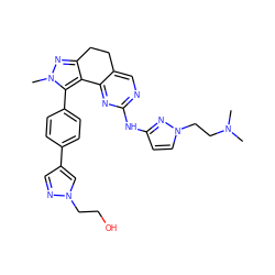 CN(C)CCn1ccc(Nc2ncc3c(n2)-c2c(nn(C)c2-c2ccc(-c4cnn(CCO)c4)cc2)CC3)n1 ZINC000224951733