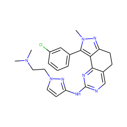 CN(C)CCn1ccc(Nc2ncc3c(n2)-c2c(nn(C)c2-c2cccc(Cl)c2)CC3)n1 ZINC000141185970