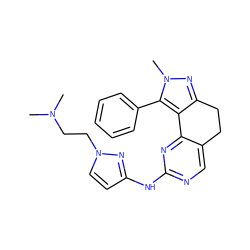 CN(C)CCn1ccc(Nc2ncc3c(n2)-c2c(nn(C)c2-c2ccccc2)CC3)n1 ZINC000169702283