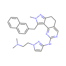 CN(C)CCn1ccc(Nc2ncc3c(n2)-c2c(nn(C)c2Cc2ccc4ccccc4c2)CC3)n1 ZINC000169702322