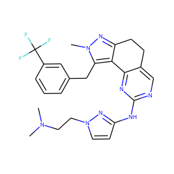 CN(C)CCn1ccc(Nc2ncc3c(n2)-c2c(nn(C)c2Cc2cccc(C(F)(F)F)c2)CC3)n1 ZINC000169702321