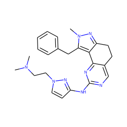 CN(C)CCn1ccc(Nc2ncc3c(n2)-c2c(nn(C)c2Cc2ccccc2)CC3)n1 ZINC000169702289