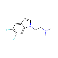 CN(C)CCn1ccc2cc(F)c(F)cc21 ZINC000013586849