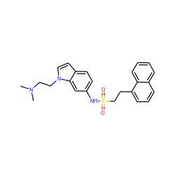 CN(C)CCn1ccc2ccc(NS(=O)(=O)CCc3cccc4ccccc34)cc21 ZINC000013611700