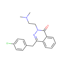 CN(C)CCn1nc(Cc2ccc(Cl)cc2)c2ccccc2c1=O ZINC000003635028