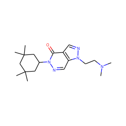 CN(C)CCn1ncc2c(=O)n(C3CC(C)(C)CC(C)(C)C3)ncc21 ZINC000118637799