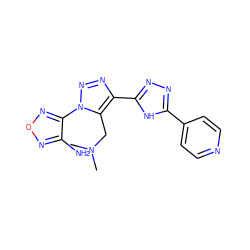 CN(C)Cc1c(-c2nnc(-c3ccncc3)[nH]2)nnn1-c1nonc1N ZINC000001911765