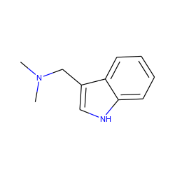 CN(C)Cc1c[nH]c2ccccc12 ZINC000000073686