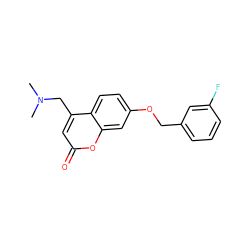 CN(C)Cc1cc(=O)oc2cc(OCc3cccc(F)c3)ccc12 ZINC000036520166