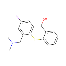 CN(C)Cc1cc(I)ccc1Sc1ccccc1CO ZINC000095593824