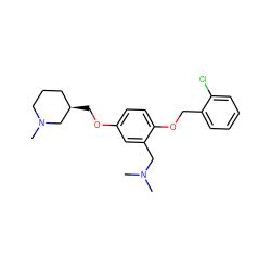 CN(C)Cc1cc(OC[C@@H]2CCCN(C)C2)ccc1OCc1ccccc1Cl ZINC000028703624