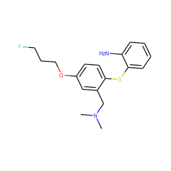 CN(C)Cc1cc(OCCCF)ccc1Sc1ccccc1N ZINC000028870431