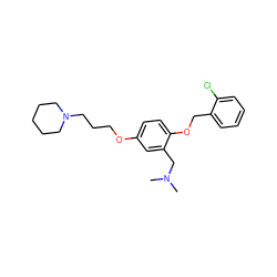 CN(C)Cc1cc(OCCCN2CCCCC2)ccc1OCc1ccccc1Cl ZINC000028703634