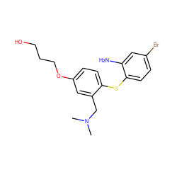 CN(C)Cc1cc(OCCCO)ccc1Sc1ccc(Br)cc1N ZINC000028870450