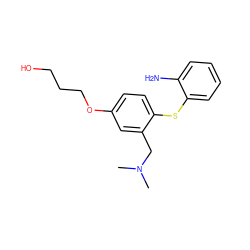 CN(C)Cc1cc(OCCCO)ccc1Sc1ccccc1N ZINC000028870447