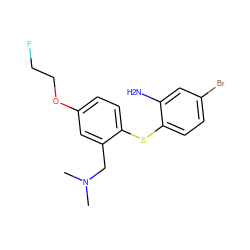 CN(C)Cc1cc(OCCF)ccc1Sc1ccc(Br)cc1N ZINC000028870427