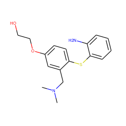 CN(C)Cc1cc(OCCO)ccc1Sc1ccccc1N ZINC000028870441