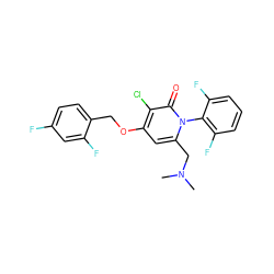 CN(C)Cc1cc(OCc2ccc(F)cc2F)c(Cl)c(=O)n1-c1c(F)cccc1F ZINC000072172303