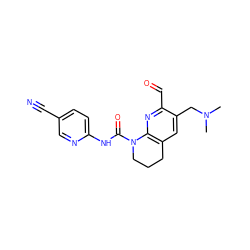 CN(C)Cc1cc2c(nc1C=O)N(C(=O)Nc1ccc(C#N)cn1)CCC2 ZINC001772643692