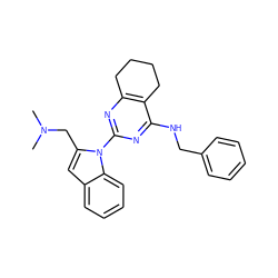 CN(C)Cc1cc2ccccc2n1-c1nc2c(c(NCc3ccccc3)n1)CCCC2 ZINC000219009888