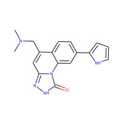 CN(C)Cc1cc2n[nH]c(=O)n2c2cc(-c3ccc[nH]3)ccc12 ZINC000084633481