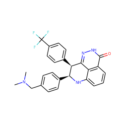 CN(C)Cc1ccc([C@@H]2Nc3cccc4c(=O)[nH]nc(c34)[C@@H]2c2ccc(C(F)(F)F)cc2)cc1 ZINC000117881848