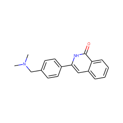 CN(C)Cc1ccc(-c2cc3ccccc3c(=O)[nH]2)cc1 ZINC000653699204