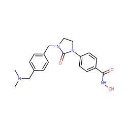 CN(C)Cc1ccc(CN2CCN(c3ccc(C(=O)NO)cc3)C2=O)cc1 ZINC000205705836