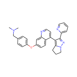 CN(C)Cc1ccc(Oc2ccc3c(-c4c(-c5ccccn5)nn5c4CCC5)ccnc3c2)cc1 ZINC000014976431