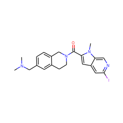 CN(C)Cc1ccc2c(c1)CCN(C(=O)c1cc3cc(I)ncc3n1C)C2 ZINC000299824141