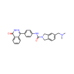 CN(C)Cc1ccc2c(c1)CN(C(=O)Nc1ccc(-c3n[nH]c(=O)c4ccccc34)cc1)C2 ZINC000167291171