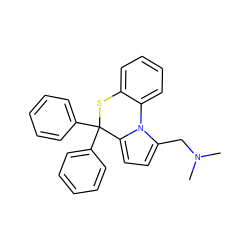 CN(C)Cc1ccc2n1-c1ccccc1SC2(c1ccccc1)c1ccccc1 ZINC000013651992