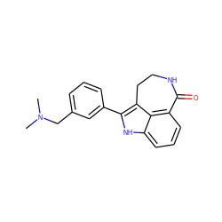 CN(C)Cc1cccc(-c2[nH]c3cccc4c3c2CCNC4=O)c1 ZINC000013491954