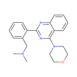 CN(C)Cc1ccccc1-c1nc(N2CCOCC2)c2ccccc2n1 ZINC000004267300