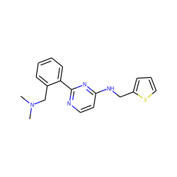 CN(C)Cc1ccccc1-c1nccc(NCc2cccs2)n1 ZINC000004267186