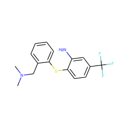 CN(C)Cc1ccccc1Sc1ccc(C(F)(F)F)cc1N ZINC000005328341