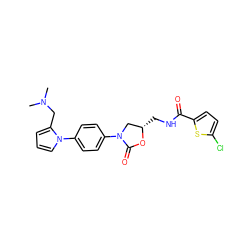 CN(C)Cc1cccn1-c1ccc(N2C[C@H](CNC(=O)c3ccc(Cl)s3)OC2=O)cc1 ZINC000299865235