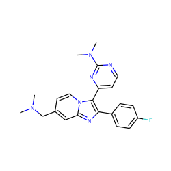 CN(C)Cc1ccn2c(-c3ccnc(N(C)C)n3)c(-c3ccc(F)cc3)nc2c1 ZINC000036160893