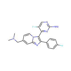 CN(C)Cc1ccn2c(-c3nc(N)ncc3F)c(-c3ccc(F)cc3)nc2c1 ZINC000028963802