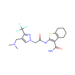 CN(C)Cc1cn(CC(=O)Nc2sc3c(c2C(N)=O)CCCC3)nc1C(F)(F)F ZINC000064540286