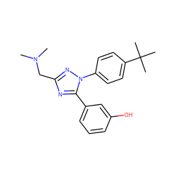 CN(C)Cc1nc(-c2cccc(O)c2)n(-c2ccc(C(C)(C)C)cc2)n1 ZINC000045347800