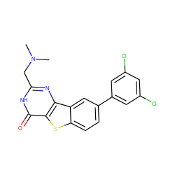 CN(C)Cc1nc2c(sc3ccc(-c4cc(Cl)cc(Cl)c4)cc32)c(=O)[nH]1 ZINC000045290751