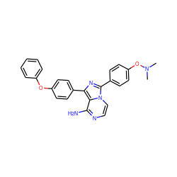 CN(C)Oc1ccc(-c2nc(-c3ccc(Oc4ccccc4)cc3)c3c(N)nccn23)cc1 ZINC000096168180