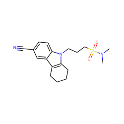 CN(C)S(=O)(=O)CCCn1c2c(c3cc(C#N)ccc31)CCCC2 ZINC000095573883