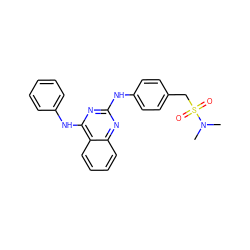 CN(C)S(=O)(=O)Cc1ccc(Nc2nc(Nc3ccccc3)c3ccccc3n2)cc1 ZINC000034802025